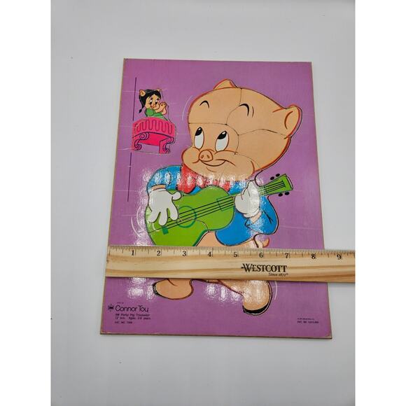 Connor Toy Porky Pig Troubador Warner Bros. 12 Pc. Wooden puzzle - Picture 2 of 4
